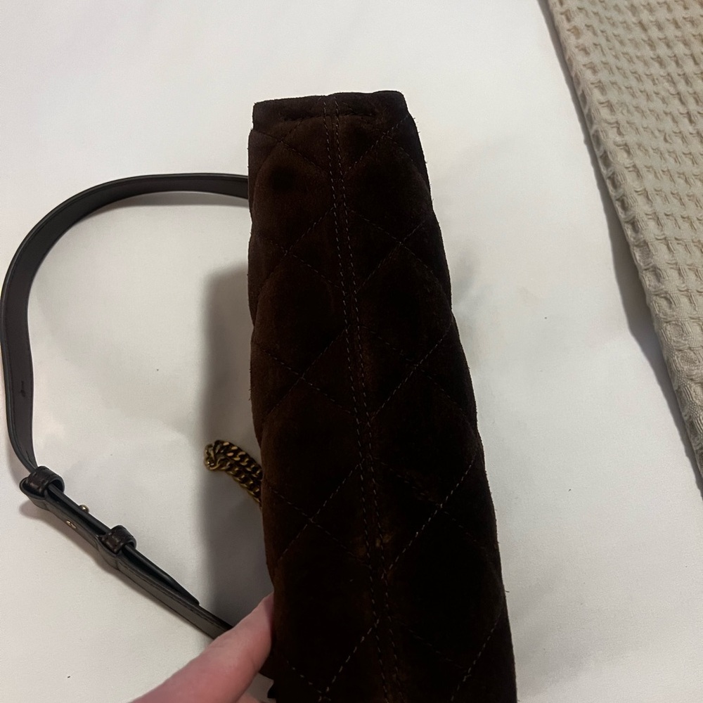 Tory Burch WILLA brown suede shoulder bag - Picture 5 of 13